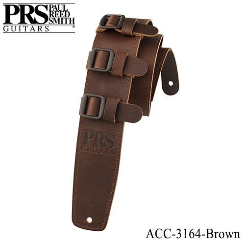 PRS Leather Tri-Buckle Strap (Brown) ACC-3164-BRN